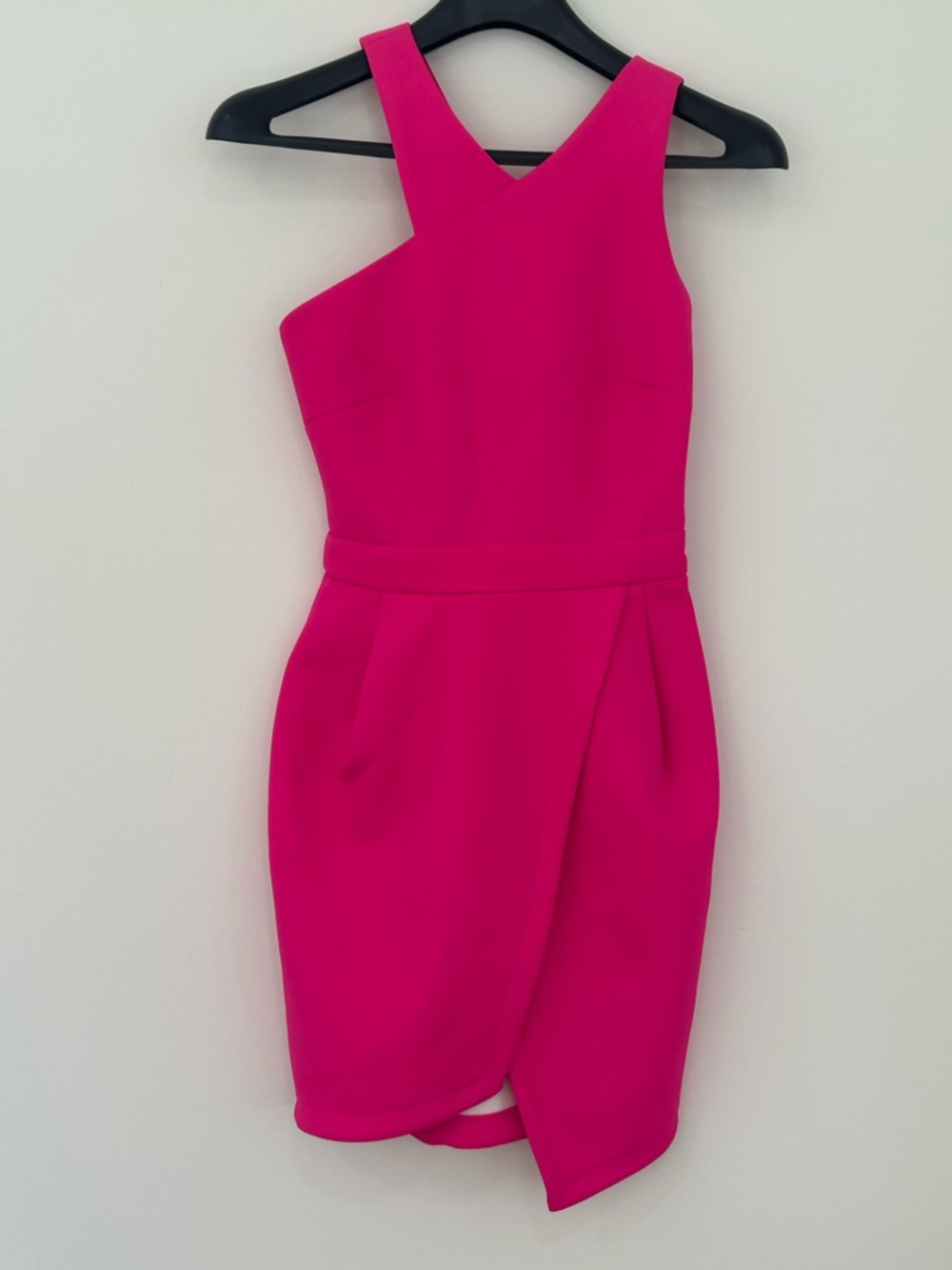 ASOS Hot Pink Barbie One-Shoulder Sheath Dress Size 4